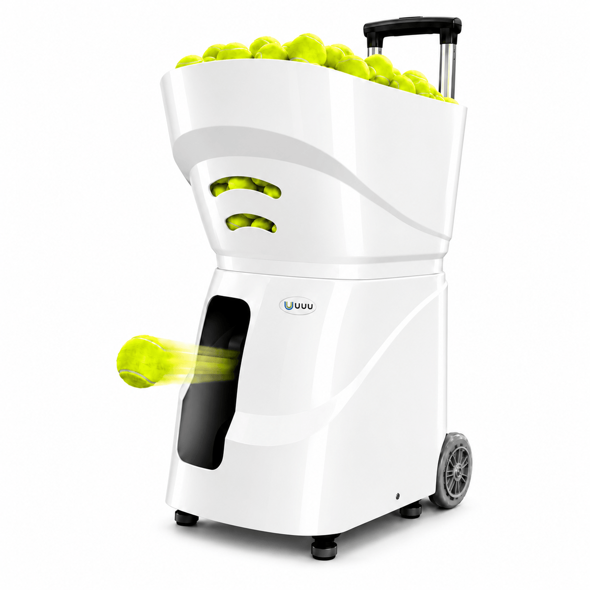 Tennis Ball Machine, 110-Ball Hopper App Control Dual Batteries