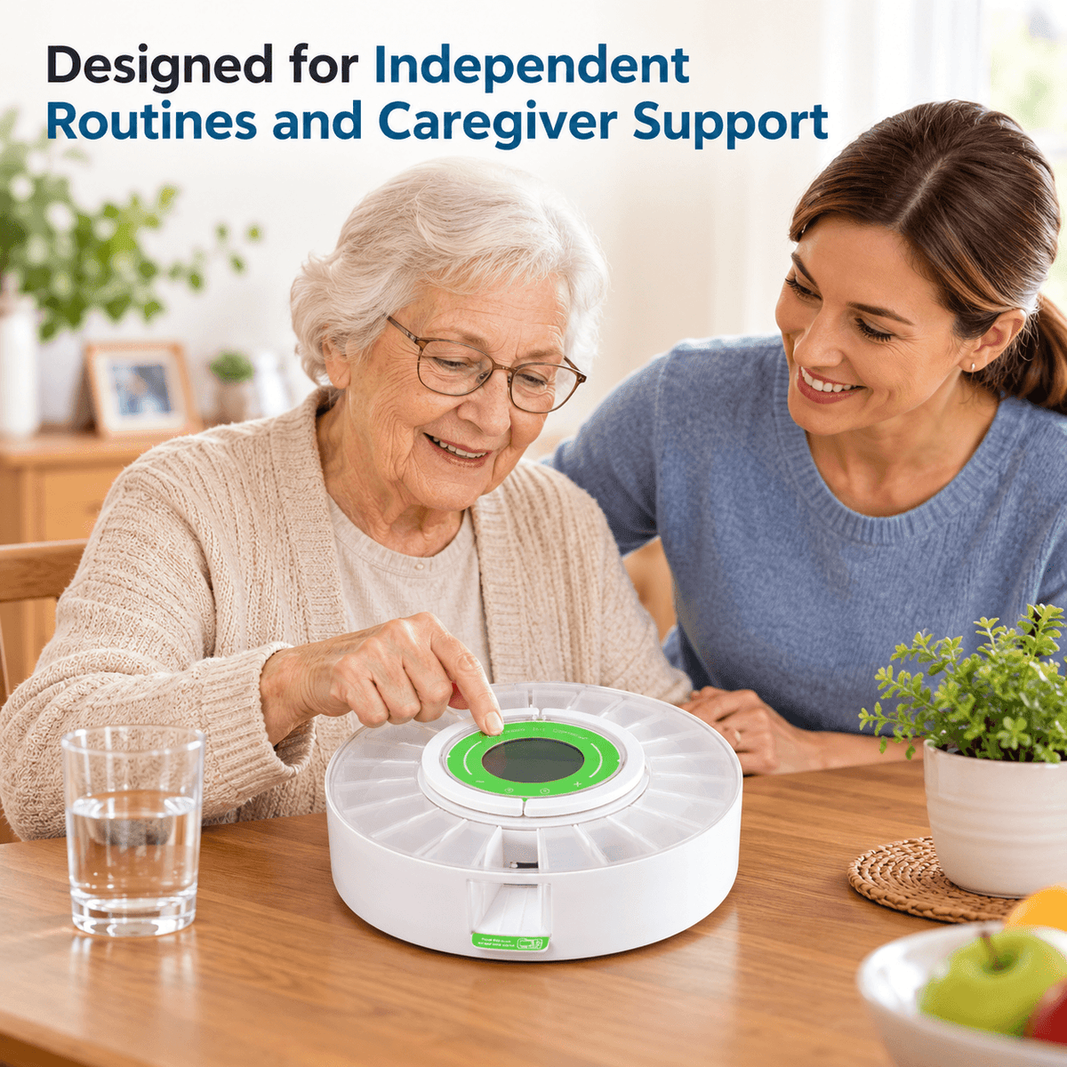 Automatic Pill Dispenser, 21 & 28 Day Medication Organizer