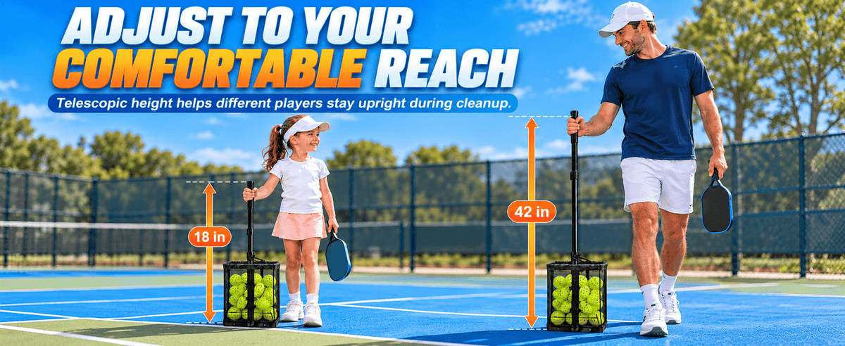 Telescopic Pickleball & Tennis Picker Upper