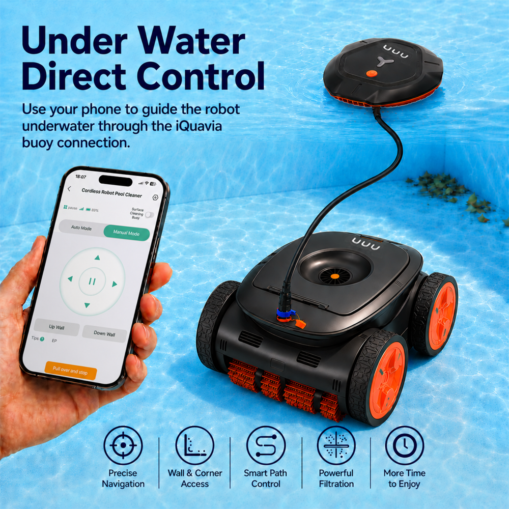 UUU HG800 Pool Robot Vacuum under water