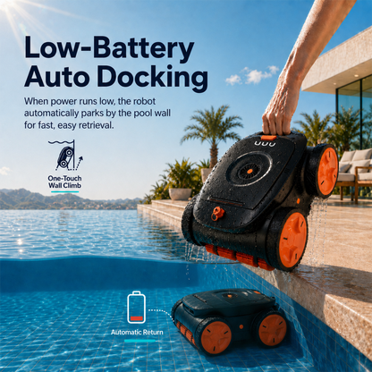 UUU Robotic Pool Cleaner low battery auto docking