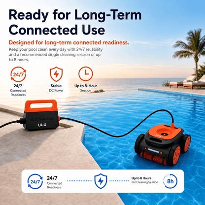 UUU Robotic Pool Cleaner long term connected usa