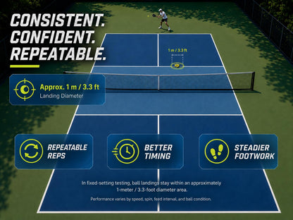 UUU TS-09P Pickleball Machine App Control 68MPH 80-Ball Hopper