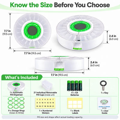 Automatic Pill Dispenser, 21 & 28 Day Medication Organizer