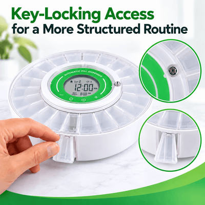 Automatic Pill Dispenser, 21 & 28 Day Medication Organizer