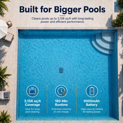 UUU HG800 Pool Robot Vacuum bigger pools