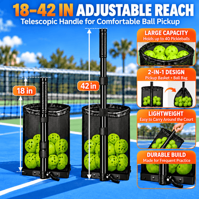 Telescopic Pickleball & Tennis Picker Upper UUU