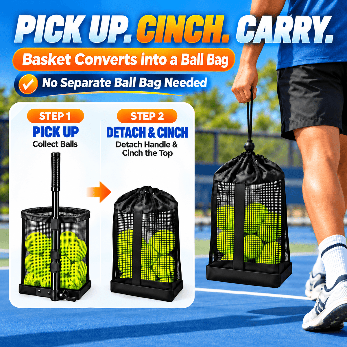 Telescopic Pickleball & Tennis Picker Upper UUU