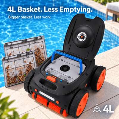 Robotic Pool Cleaner, Cordless Inground Remote Control Vacuum